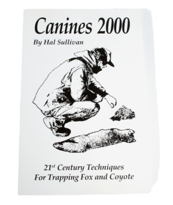 Cover artwork for "Hal Sullivan - Canines 2000" with coyote study and trapping techniques guide.