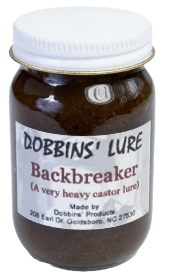 Dobbins' Backbreaker Lure, a heavy beaver castor lure by Dobbin' Products.