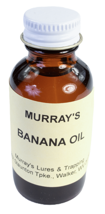 Murray's Banana Oil: a brown essential oil in a bottle with a white cap.