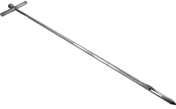 The Berkshire Stake Driver is a stainless steel probe with a T-handle, ideal for easy soil sampling.