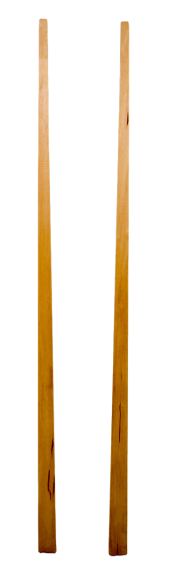 Two Basswood Stretcher Wedges stand upright against a plain background.